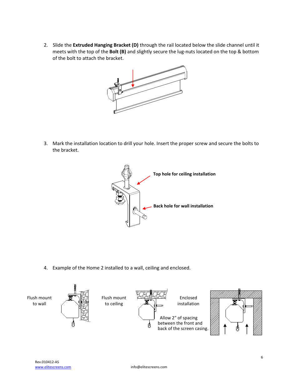 Elite Screens Home2 Series User Manual | Page 6 / 9