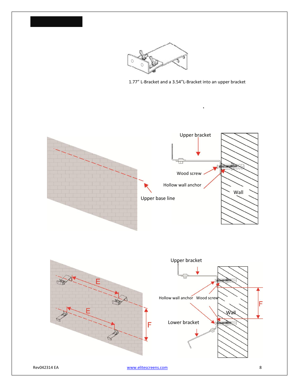 Installation | Elite Screens Lunette Series User Manual | Page 8 / 9