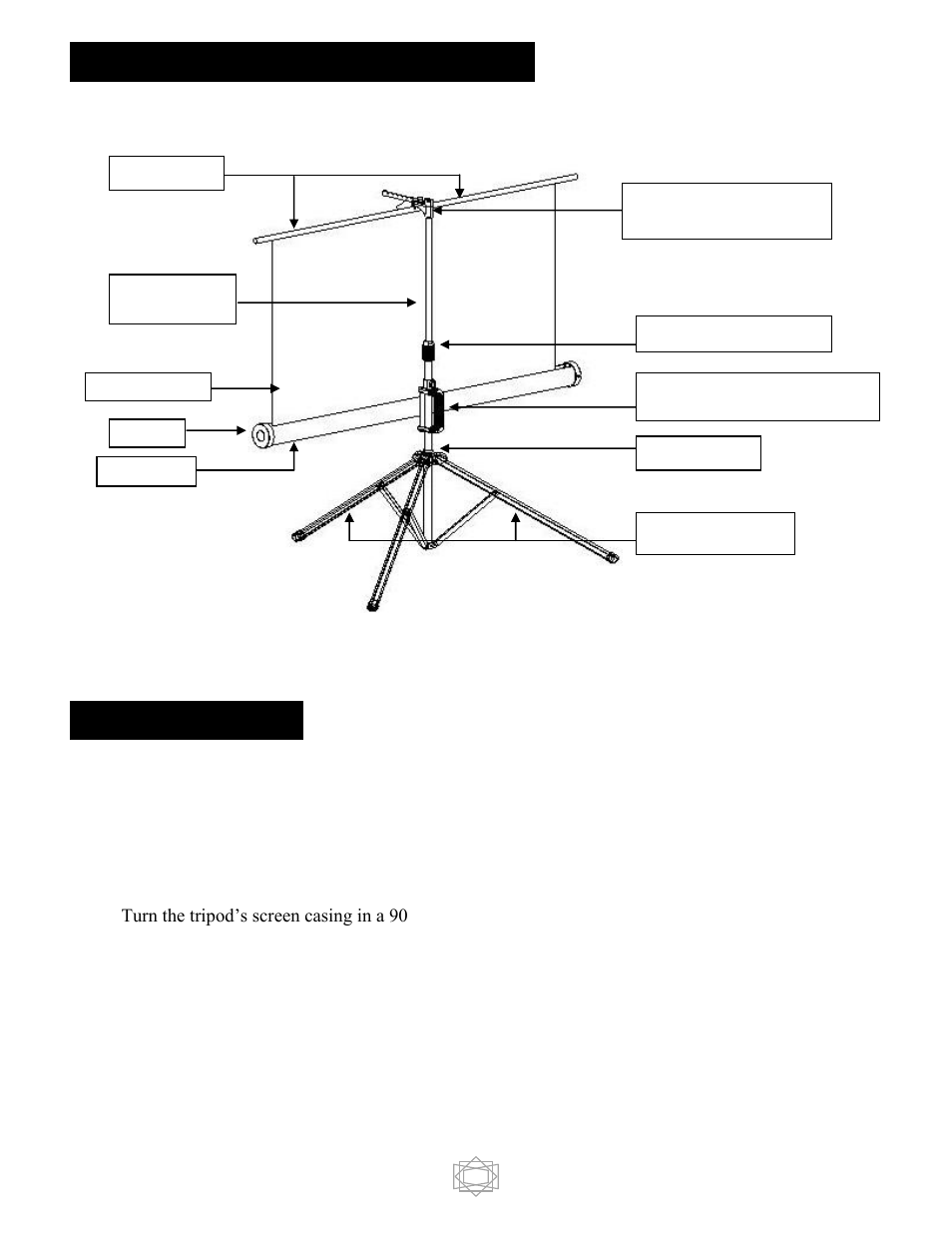 Tripod screen parts identification, Using the screen | Elite Screens Pro Series User Manual | Page 2 / 6