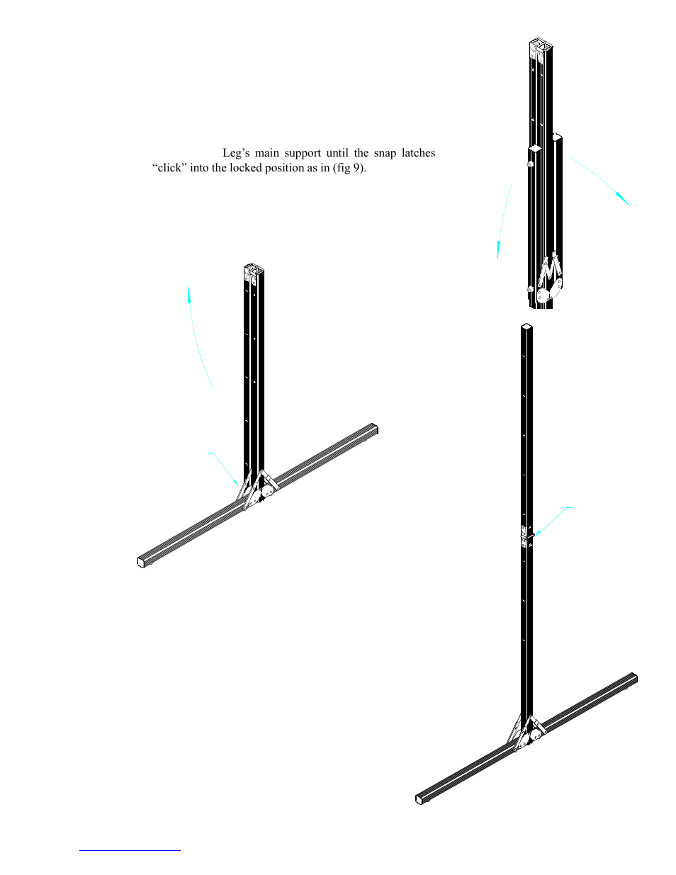 Standard t-leg support | Elite Screens QuickStand Series User Manual | Page 4 / 10