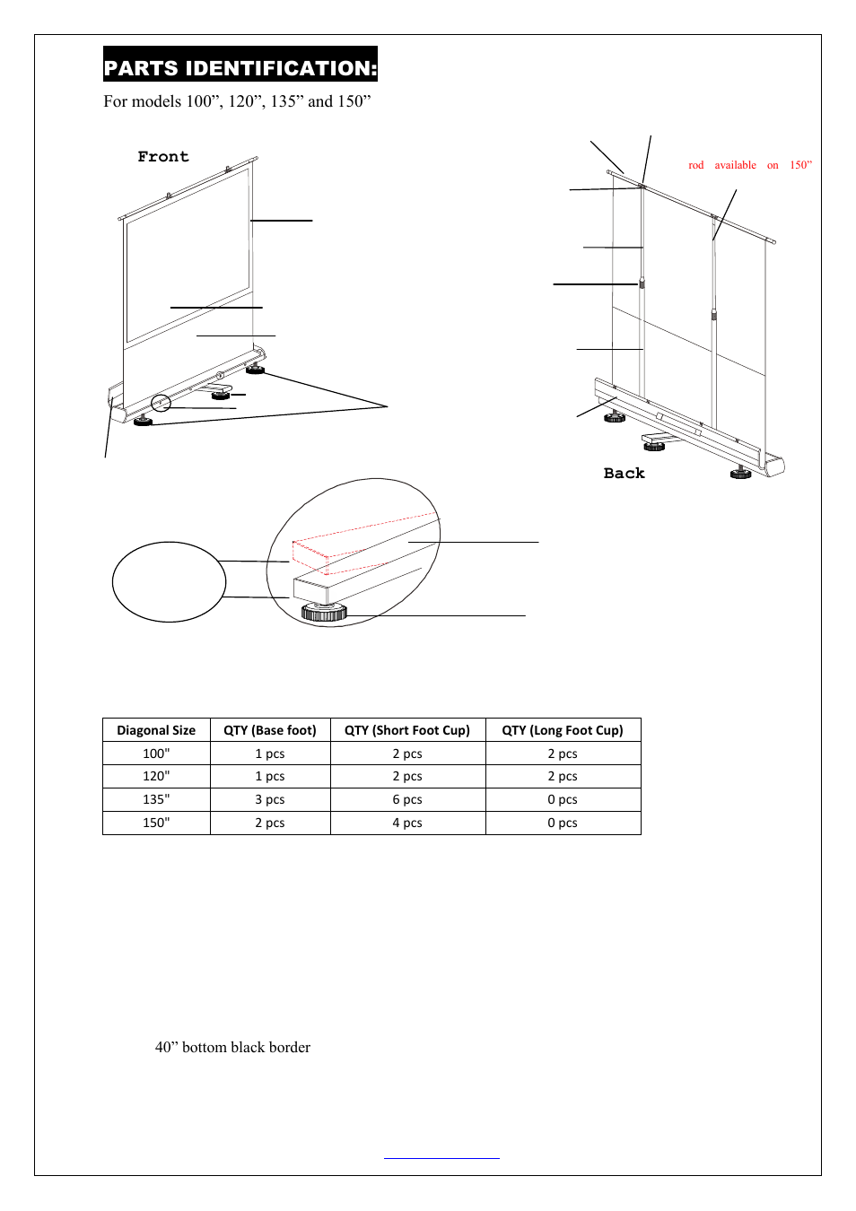 Parts identification | Elite Screens ezCinema Series User Manual | Page 2 / 7