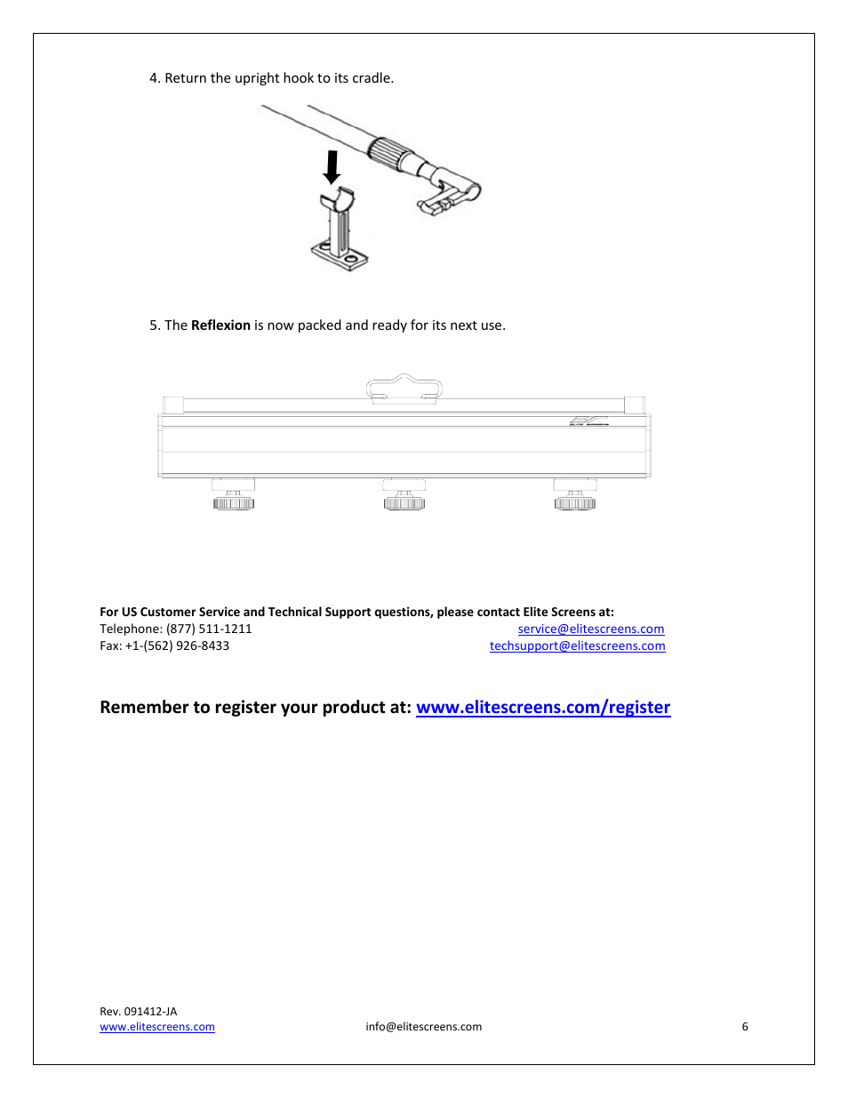 Elite Screens Reflexion Series User Manual | Page 6 / 6