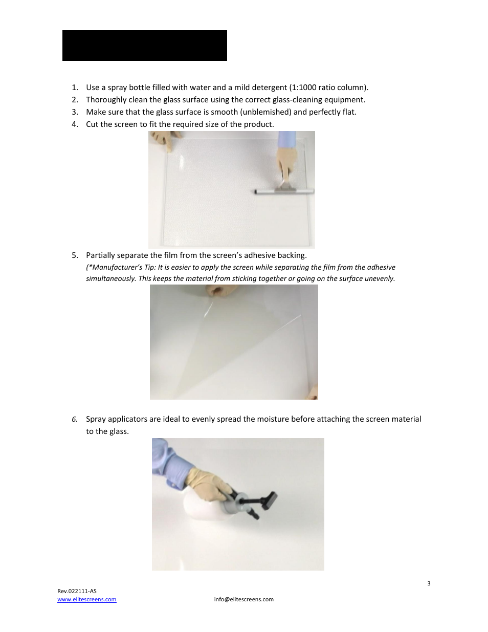 Installation | Elite Screens Insta-RP2 Series User Manual | Page 3 / 6