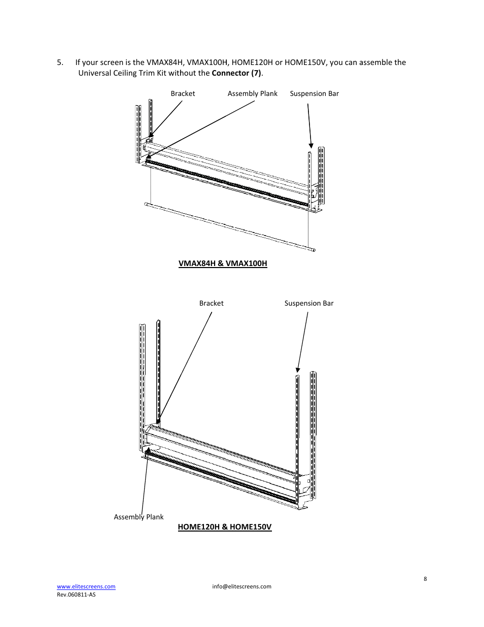 Elite Screens ZCU5 User Manual | Page 8 / 10