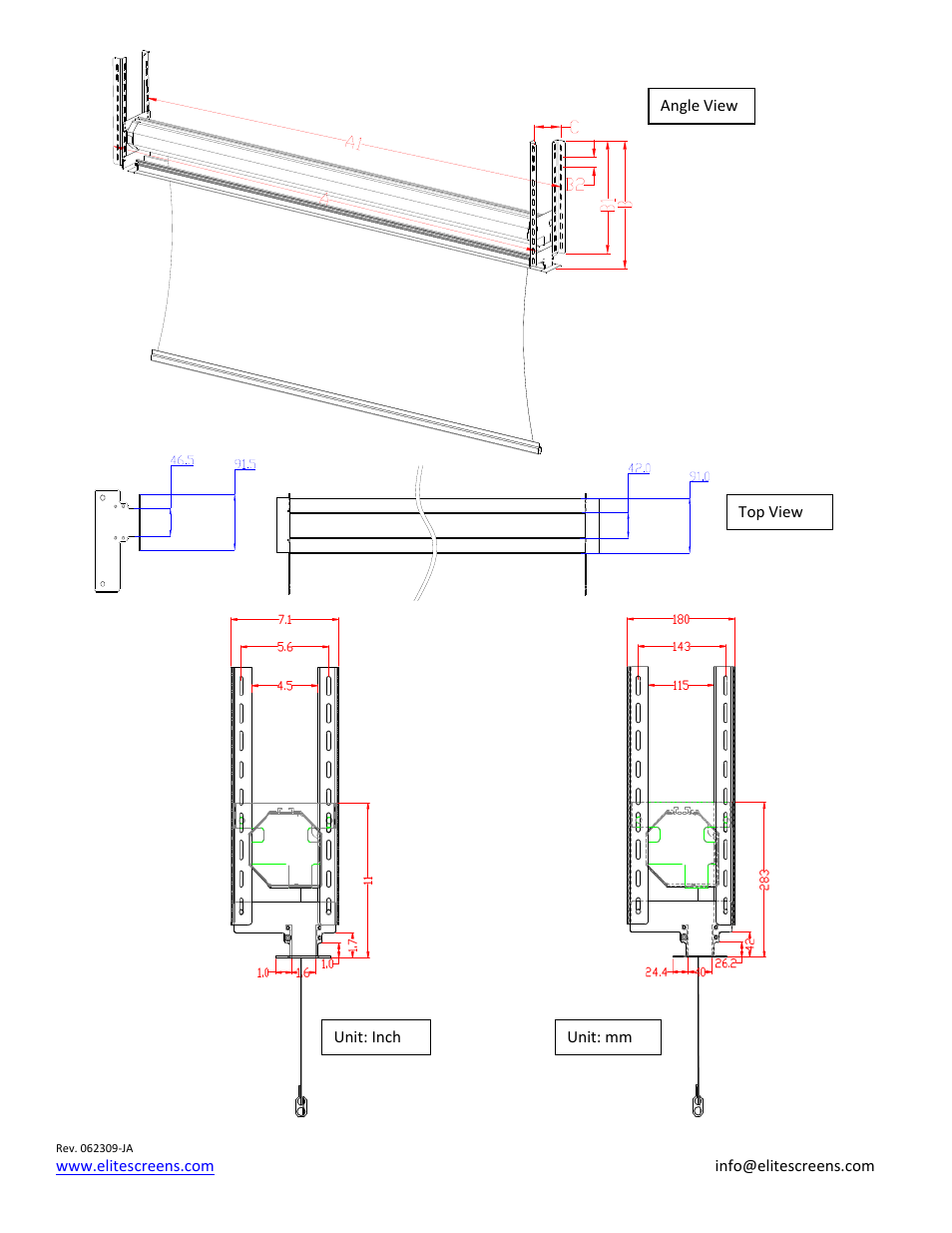 Elite Screens CineTension2 Ceiling Kit User Manual | Page 8 / 9