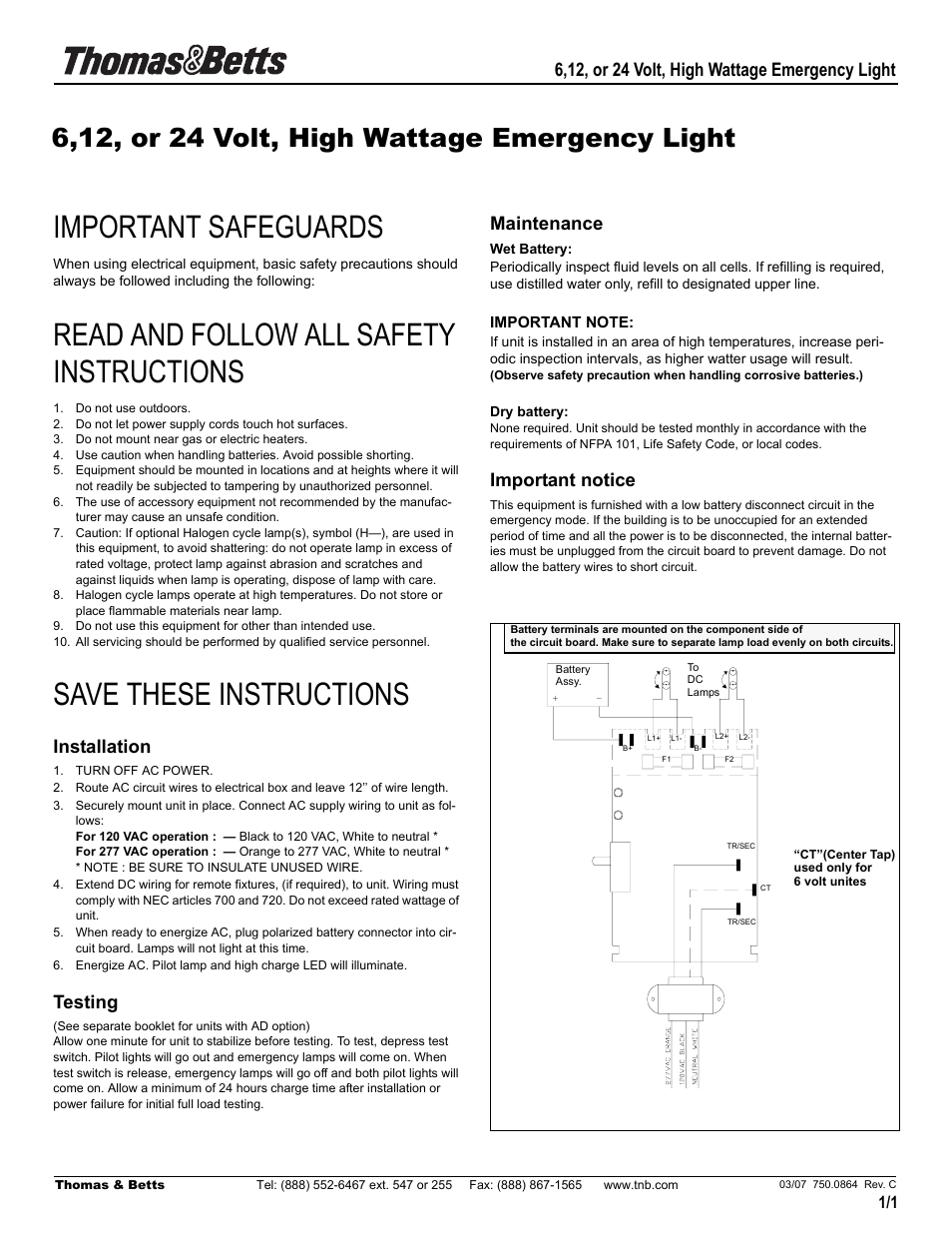 Emergi-Lite 24LS and 24LC Series User Manual | 1 page
