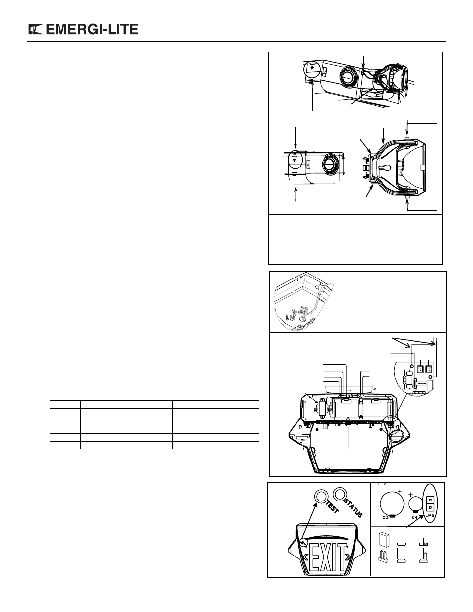 Premier series - thermoplastic led combo sign, Unit testing, Manual testing | Automatic testing and diagnostics | Emergi-Lite Premier Series Thermoplastic Combination Battery Unit and Exit Sign User Manual | Page 2 / 2
