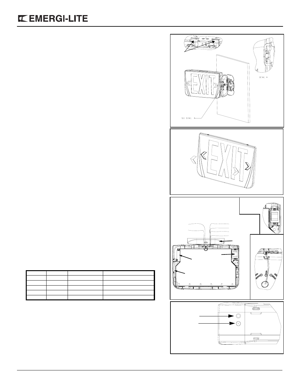 Premier series - thermoplastic led exit sign, Ac/dc models, Self-powered models | Maintenance | Emergi-Lite Premier Series - Exit Sign User Manual | Page 2 / 2