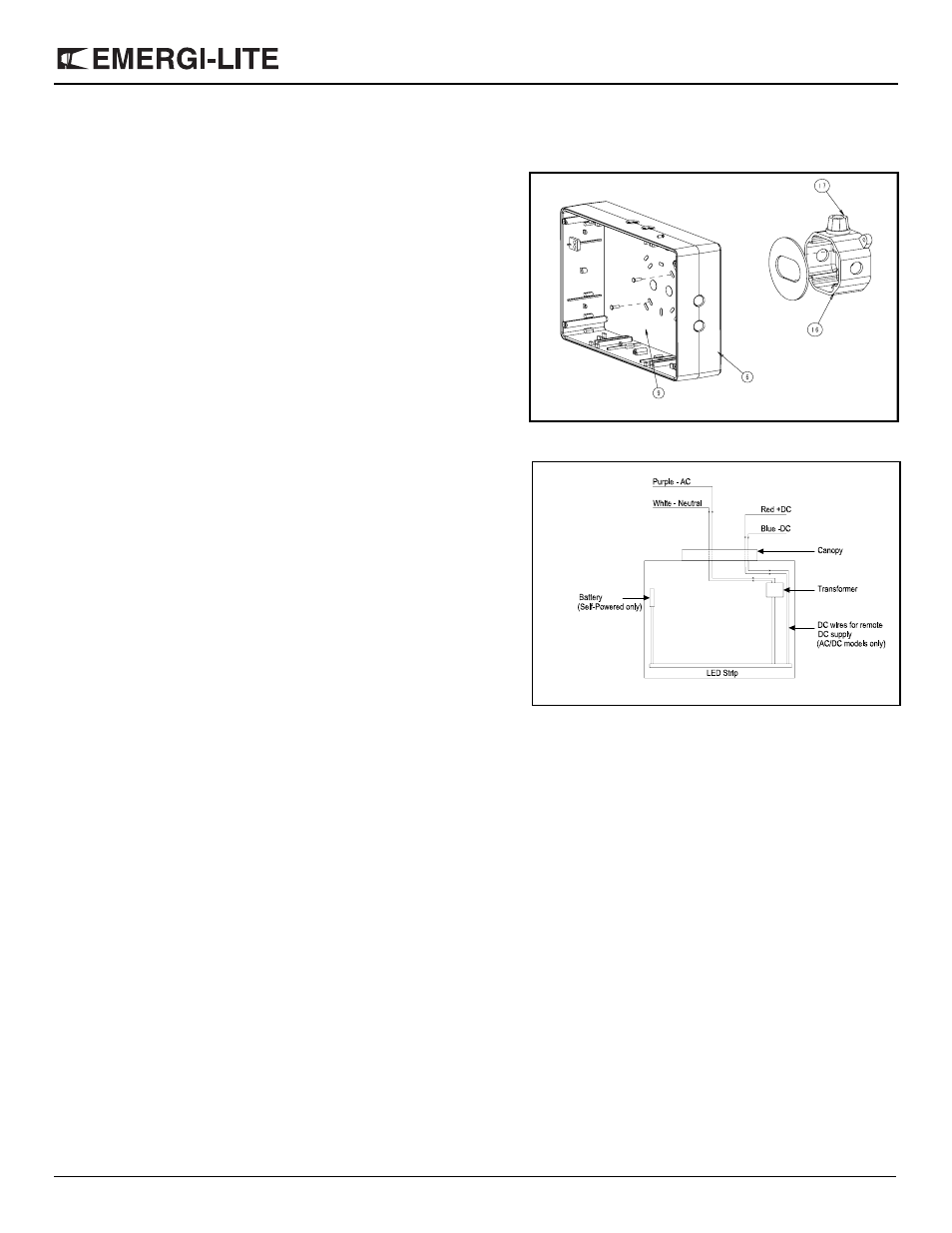 Svxhz series – exit sign, Manual testing (self-powered models), Automatic testing (self-powered models) | Emergi-Lite Survive-All SVX-HZ Series User Manual | Page 2 / 4