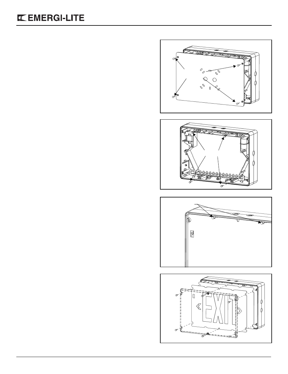 Double face installation, Svxhz series – exit sign, Installation instructions | Emergi-Lite Survive-All SVX-HZ Series User Manual | Page 4 / 4