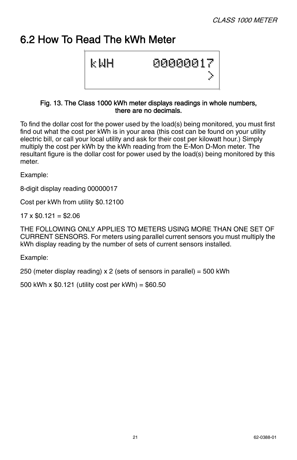 2 how to read the kwh meter | E-Mon E10-2277200JKIT User Manual | Page 21 / 32