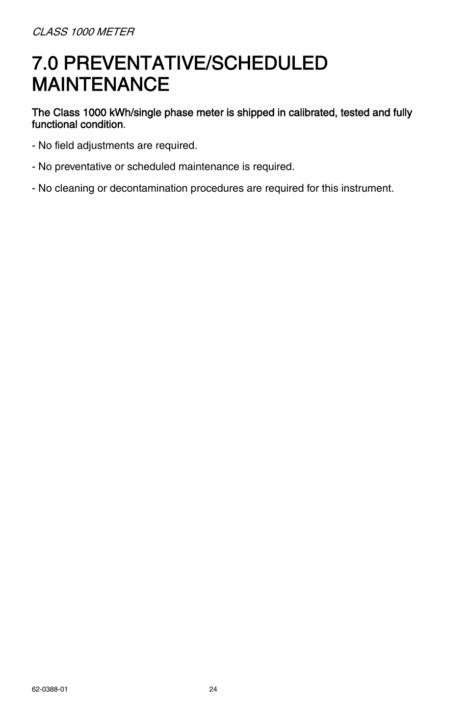 0 preventative/scheduled maintenance | E-Mon E10-2277200JKIT User Manual | Page 24 / 32