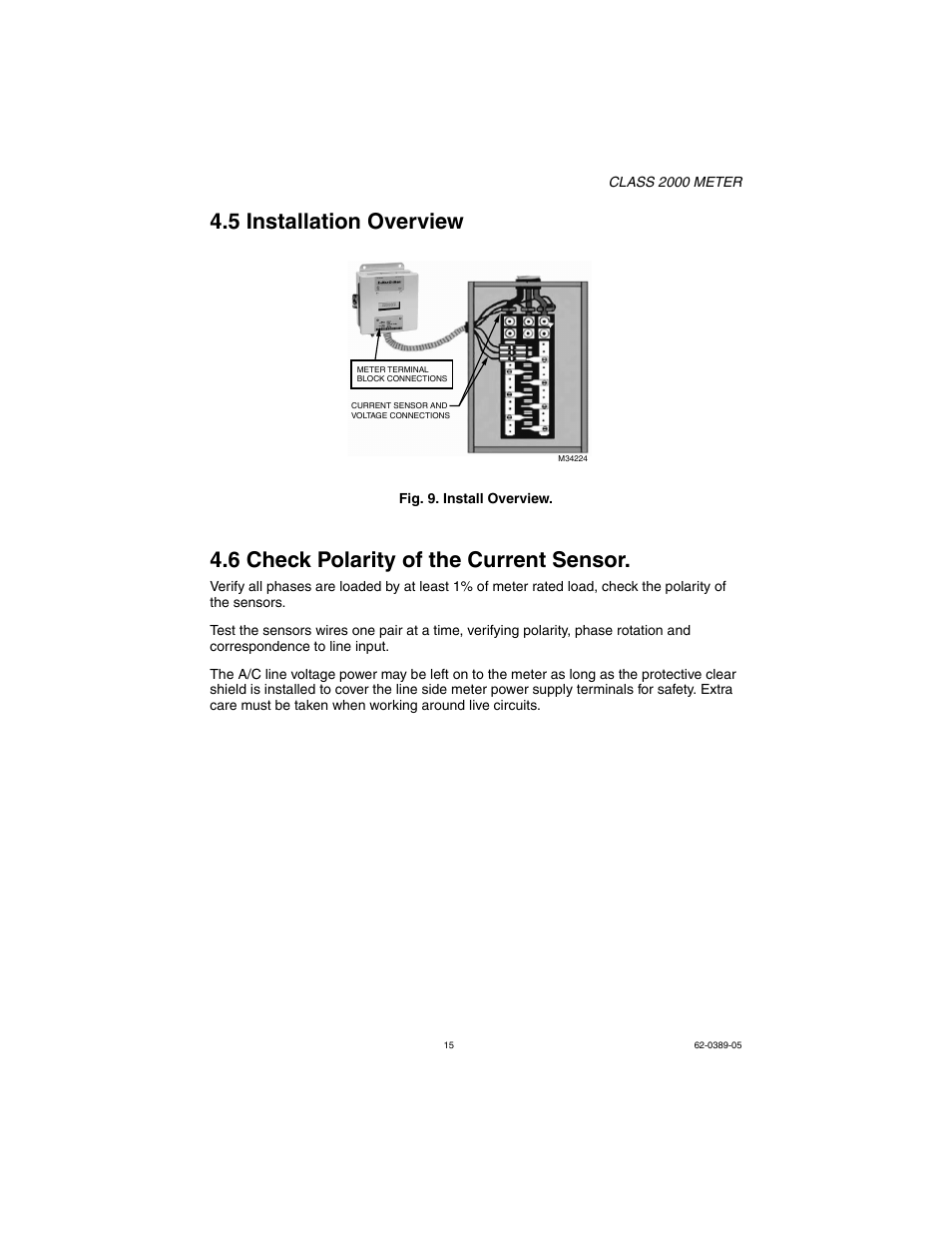 5 installation overview, 6 check polarity of the current sensor | E-Mon E20-6003200J-D-KIT User Manual | Page 15 / 52
