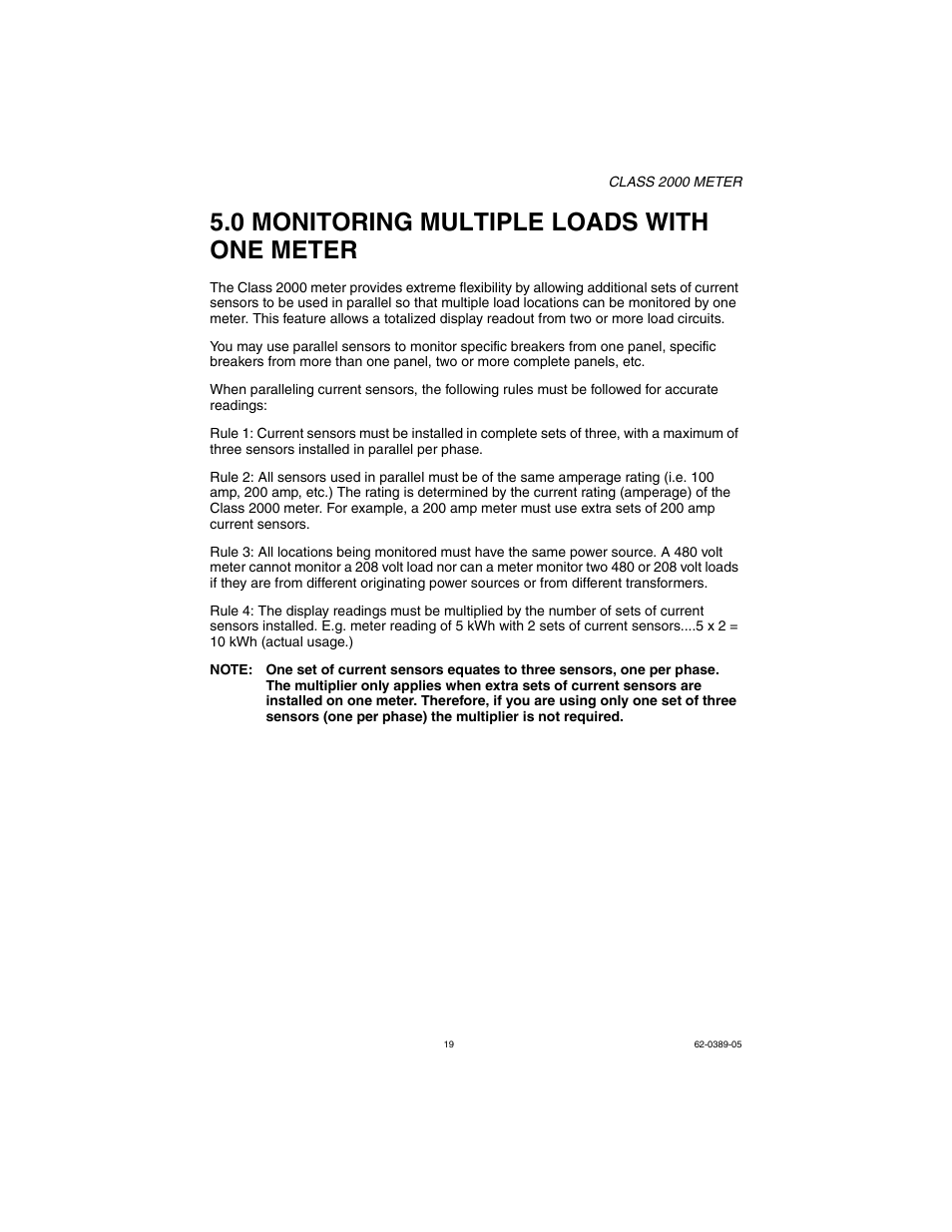 0 monitoring multiple loads with one meter | E-Mon E20-6003200J-D-KIT User Manual | Page 19 / 52