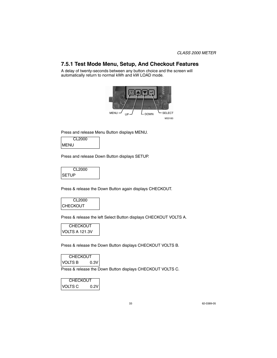 1 test mode menu, setup, and checkout features | E-Mon E20-6003200J-D-KIT User Manual | Page 33 / 52