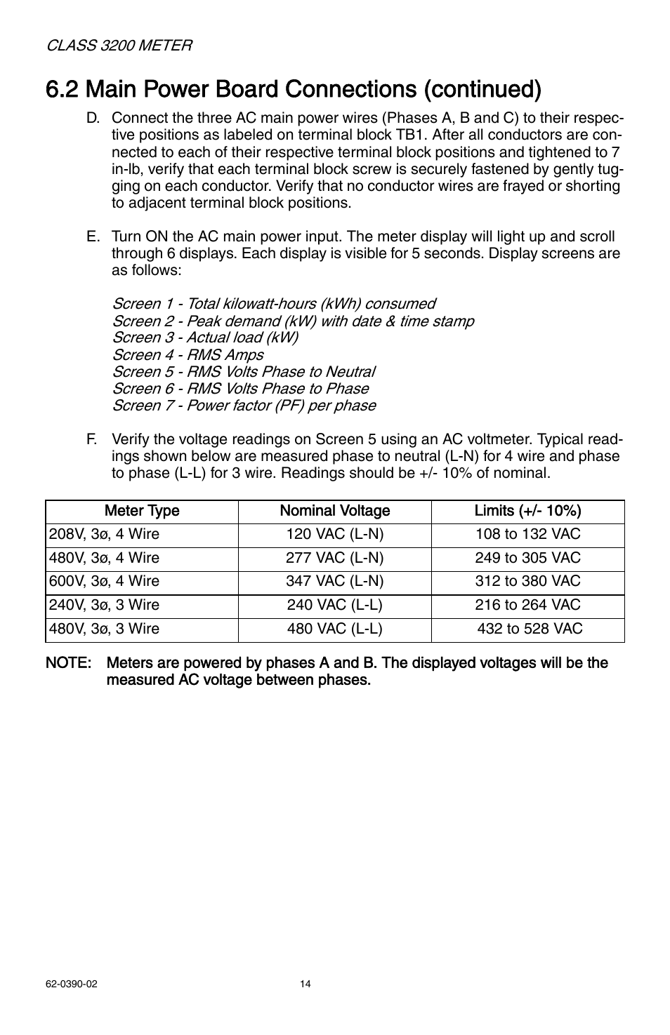 2 main power board connections (continued) | E-Mon E32-6003200REZ7KIT User Manual | Page 14 / 52