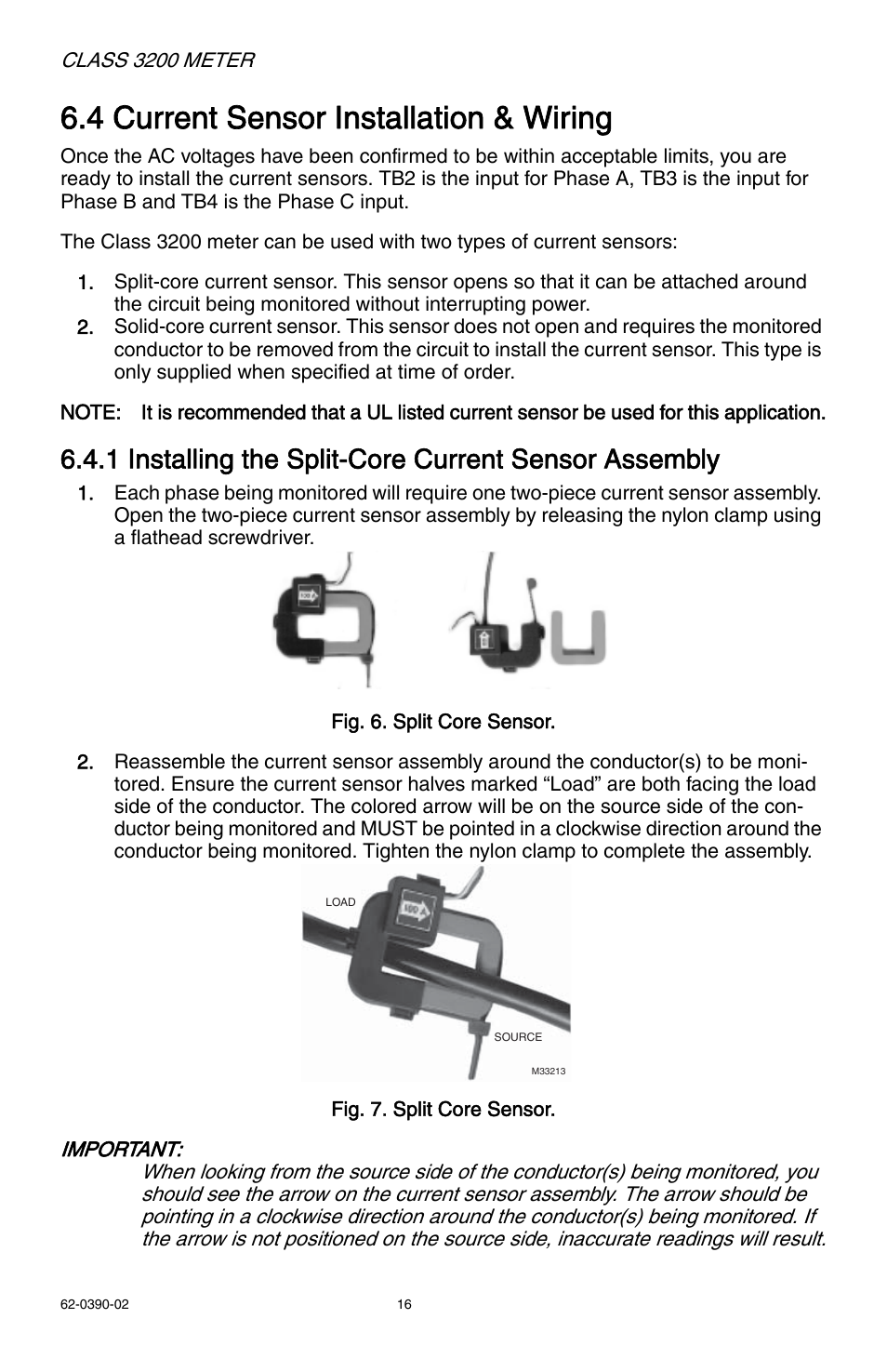 4 current sensor installation & wiring | E-Mon E32-6003200REZ7KIT User Manual | Page 16 / 52