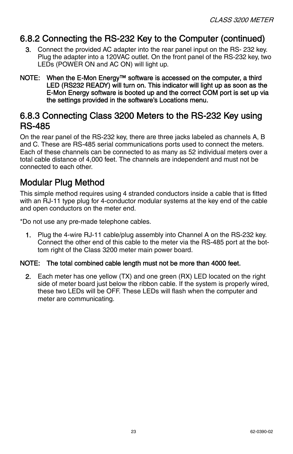 Modular plug method | E-Mon E32-6003200REZ7KIT User Manual | Page 23 / 52