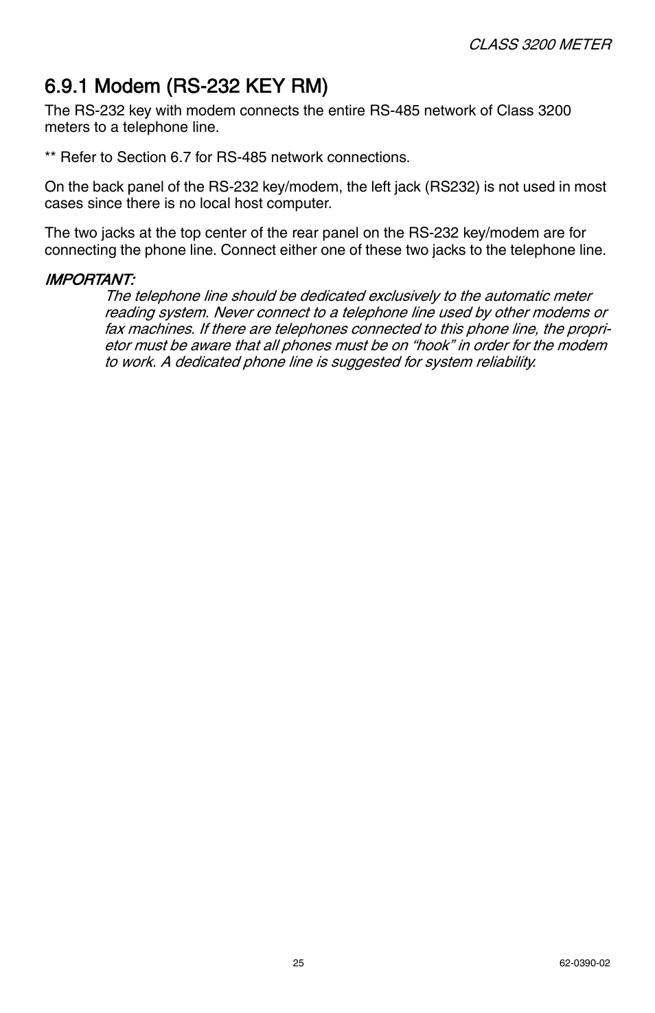 1 modem (rs-232 key rm) | E-Mon E32-6003200REZ7KIT User Manual | Page 25 / 52