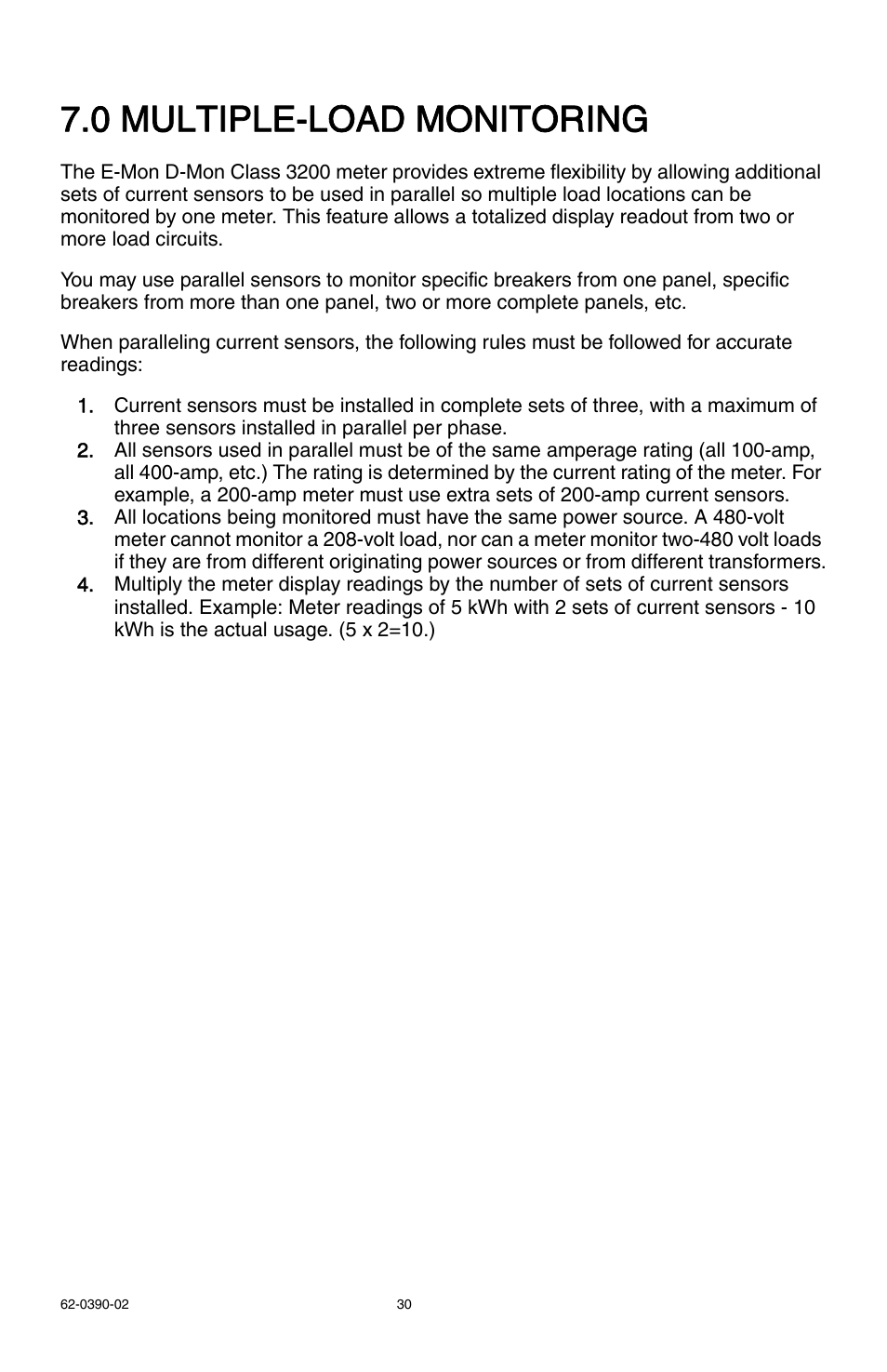 0 multiple-load monitoring | E-Mon E32-6003200REZ7KIT User Manual | Page 30 / 52