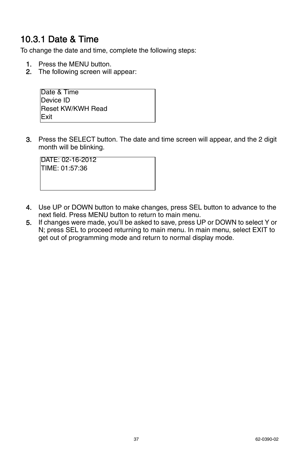 1 date & time | E-Mon E32-6003200REZ7KIT User Manual | Page 37 / 52