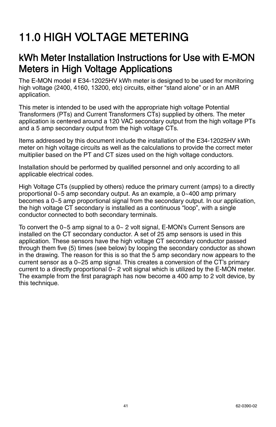 0 high voltage metering | E-Mon E32-6003200REZ7KIT User Manual | Page 41 / 52