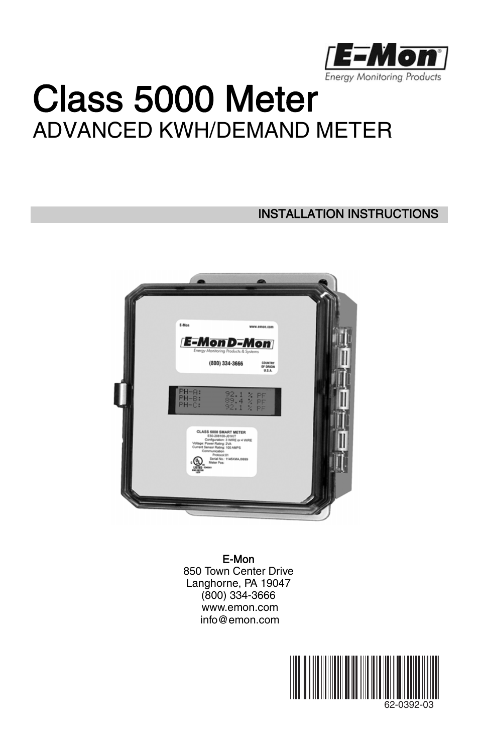 E-Mon E50-6003200R*KIT User Manual | 64 pages