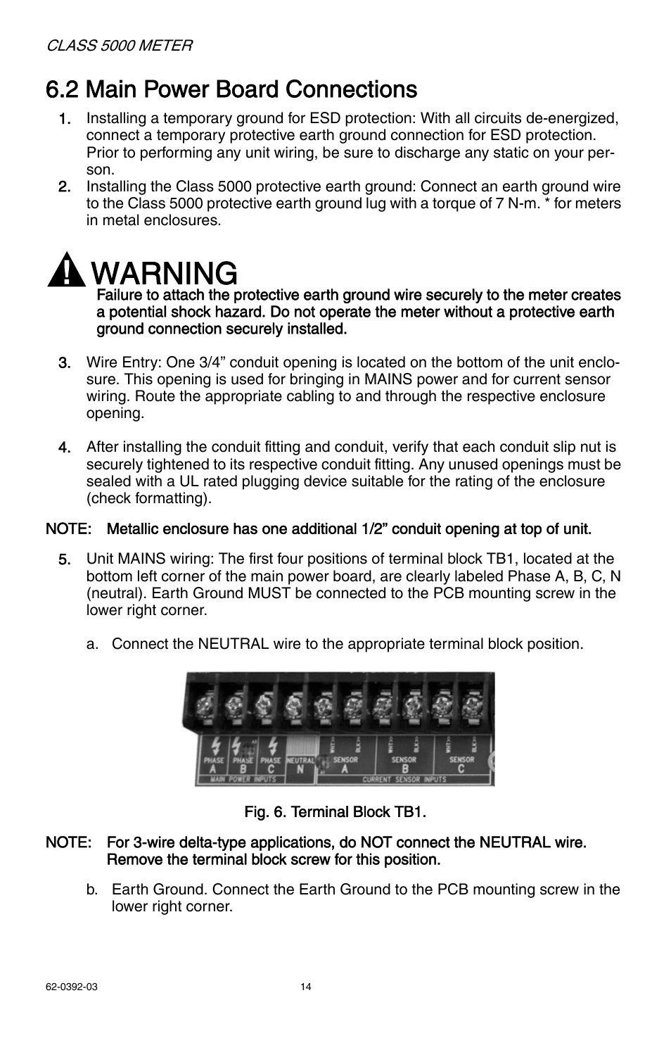 Warning, 2 main power board connections | E-Mon E50-6003200R*KIT User Manual | Page 14 / 64