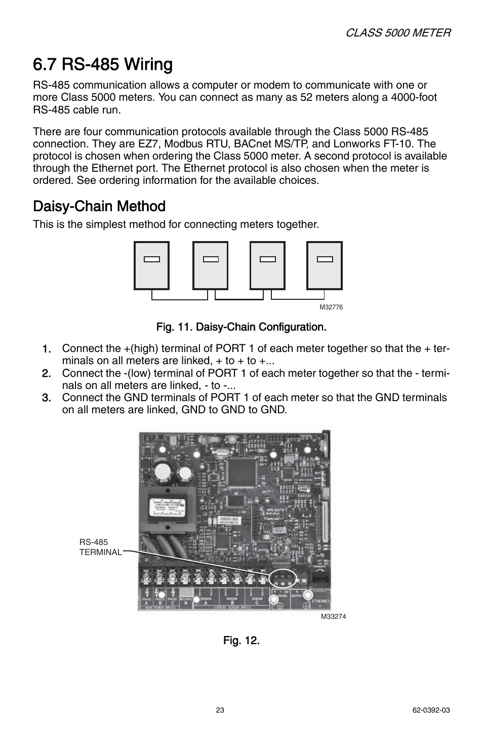7 rs-485 wiring, Daisy-chain method | E-Mon E50-6003200R*KIT User Manual | Page 23 / 64