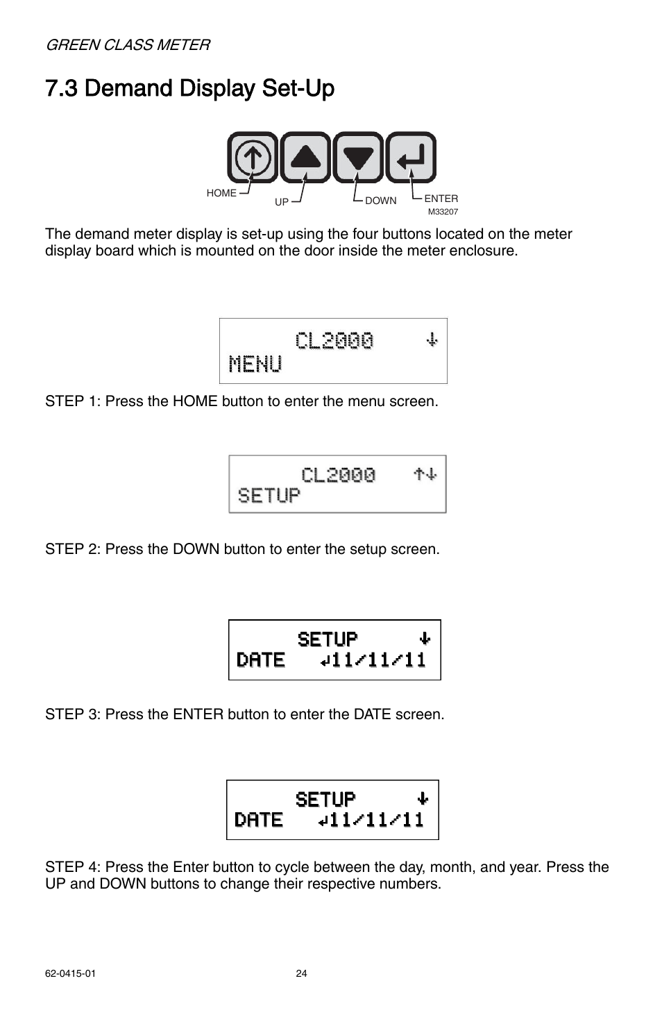 3 demand display set-up | E-Mon E20-6003200J-G-KIT User Manual | Page 24 / 40