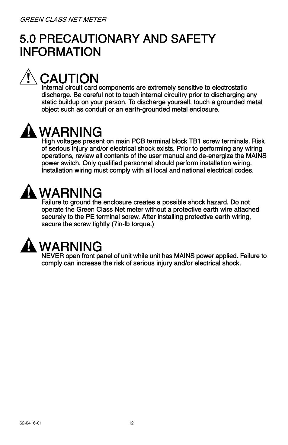 Caution, Warning, 0 precautionary and safety information | E-Mon E50-6003200J*-N-KIT User Manual | Page 12 / 48