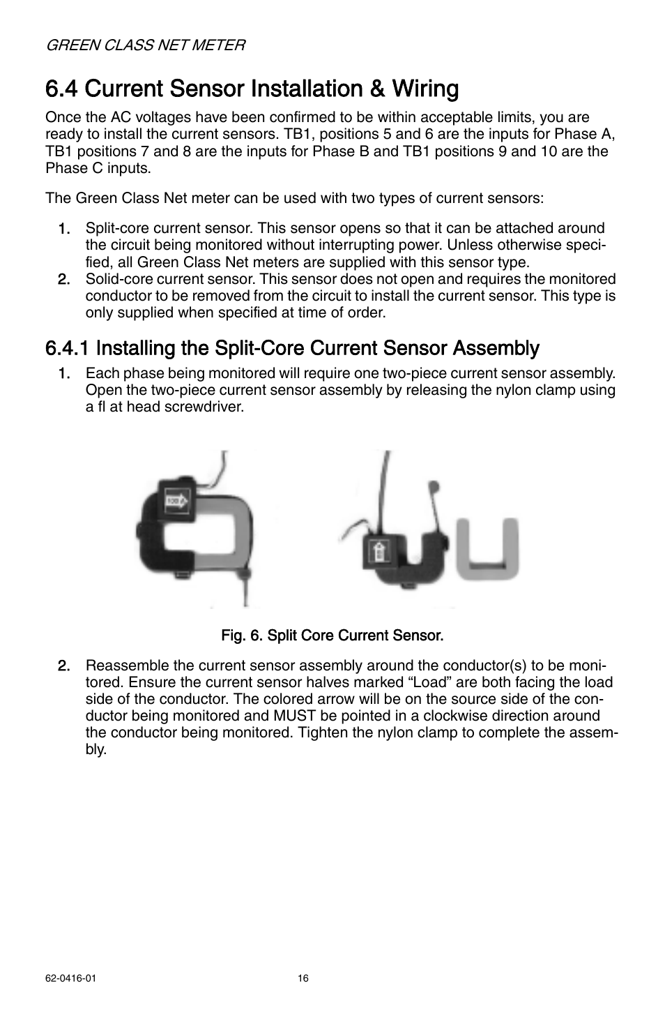 4 current sensor installation & wiring | E-Mon E50-6003200J*-N-KIT User Manual | Page 16 / 48