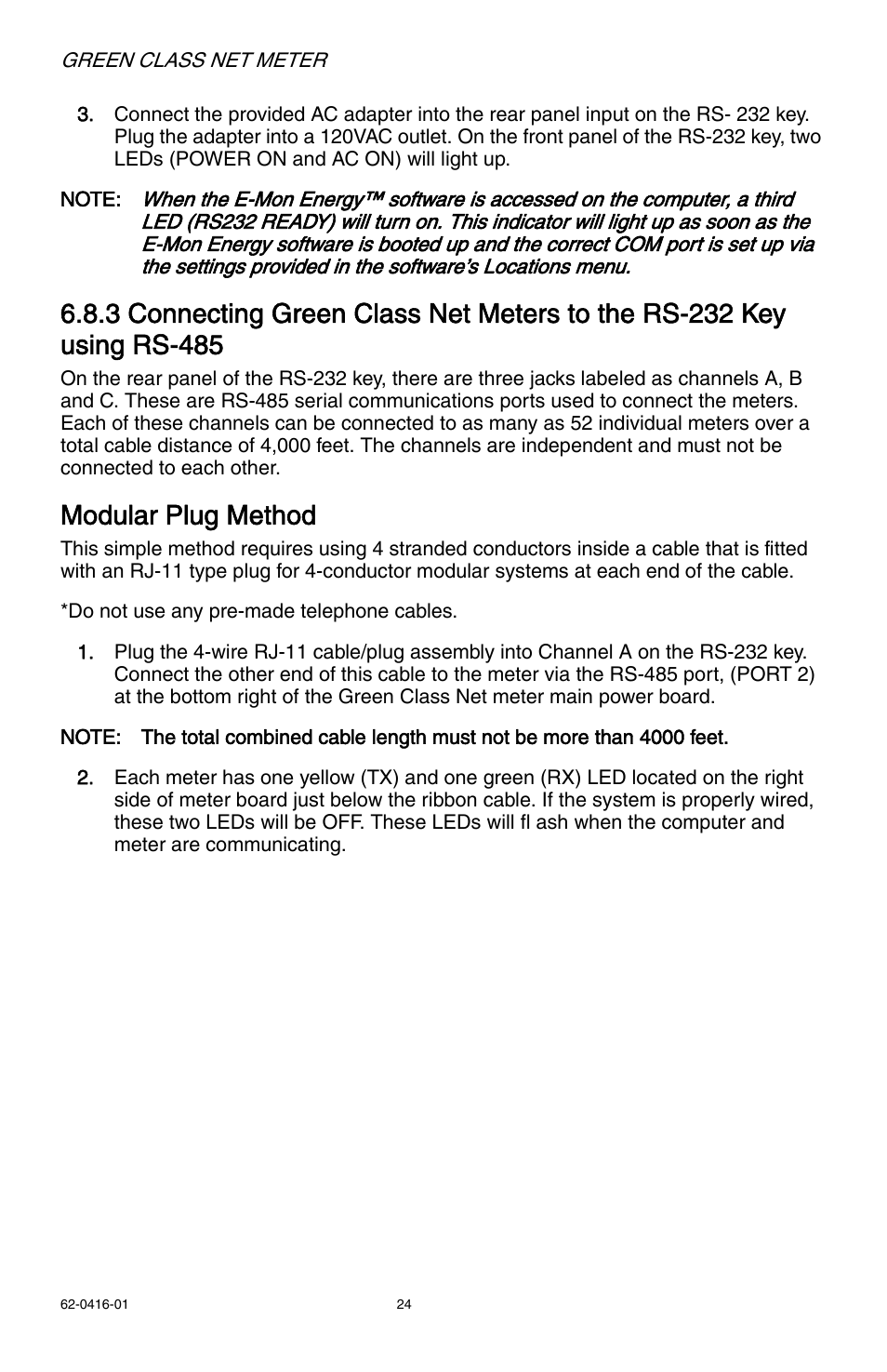 Modular plug method | E-Mon E50-6003200J*-N-KIT User Manual | Page 24 / 48