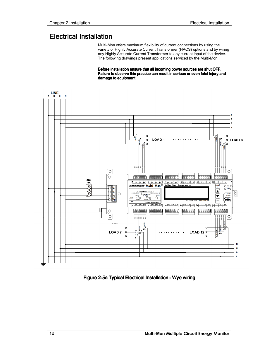 Electrical installation | E-Mon E-MM-RTU-D-N User Manual | Page 12 / 72