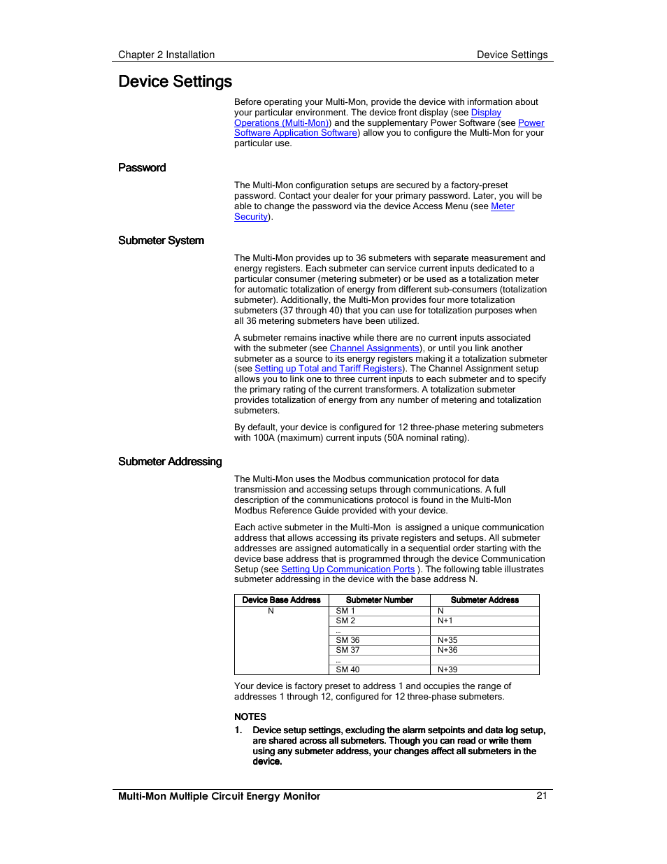 Device settings | E-Mon E-MM-RTU-D-N User Manual | Page 21 / 72