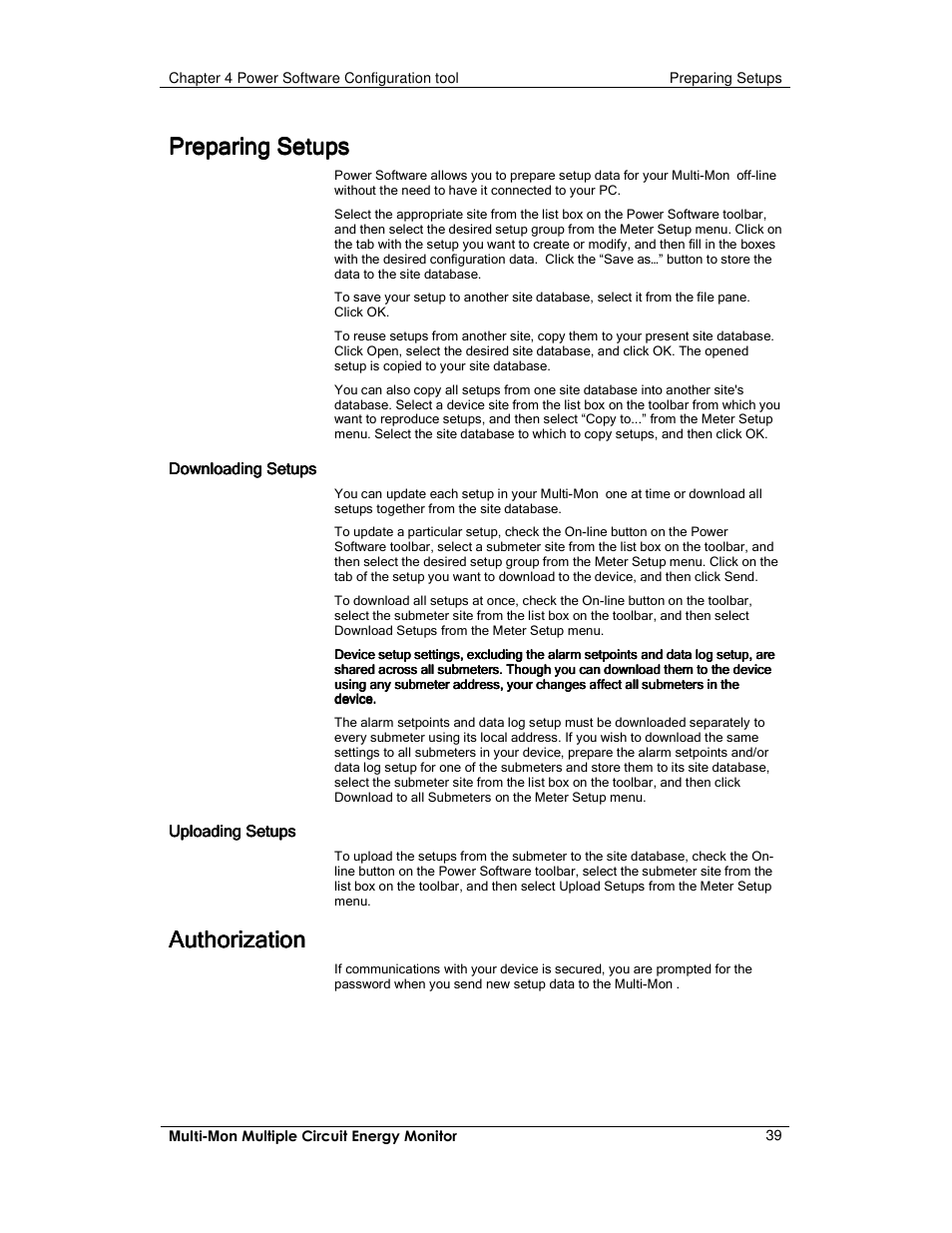 Preparing setups, Authorization | E-Mon E-MM-RTU-D-N User Manual | Page 39 / 72