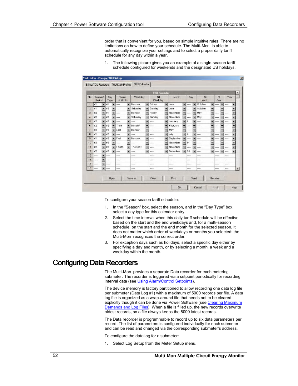Configuring data recorders | E-Mon E-MM-RTU-D-N User Manual | Page 52 / 72