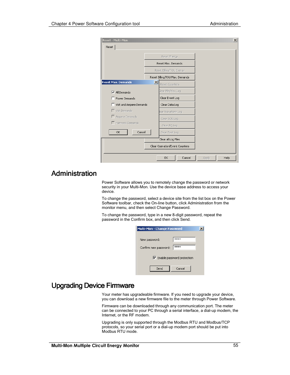 Administration, Upgrading device firmware | E-Mon E-MM-RTU-D-N User Manual | Page 55 / 72