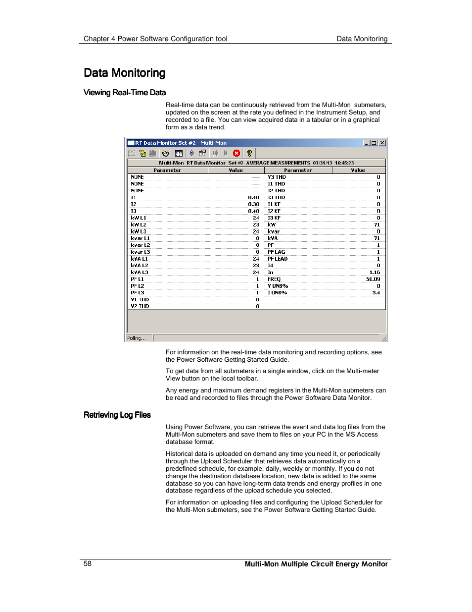 Data monitoring | E-Mon E-MM-RTU-D-N User Manual | Page 58 / 72