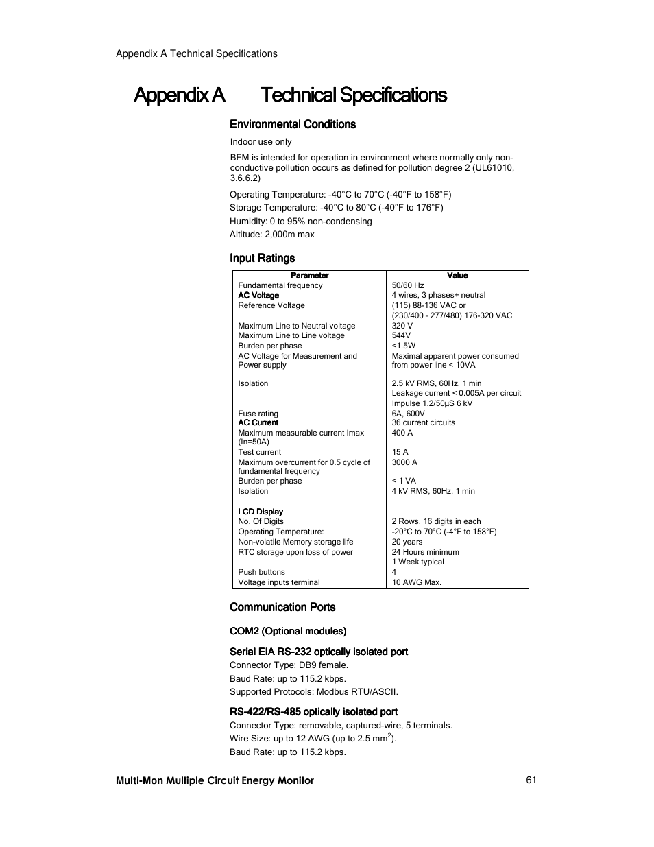 Appendix a | E-Mon E-MM-RTU-D-N User Manual | Page 61 / 72