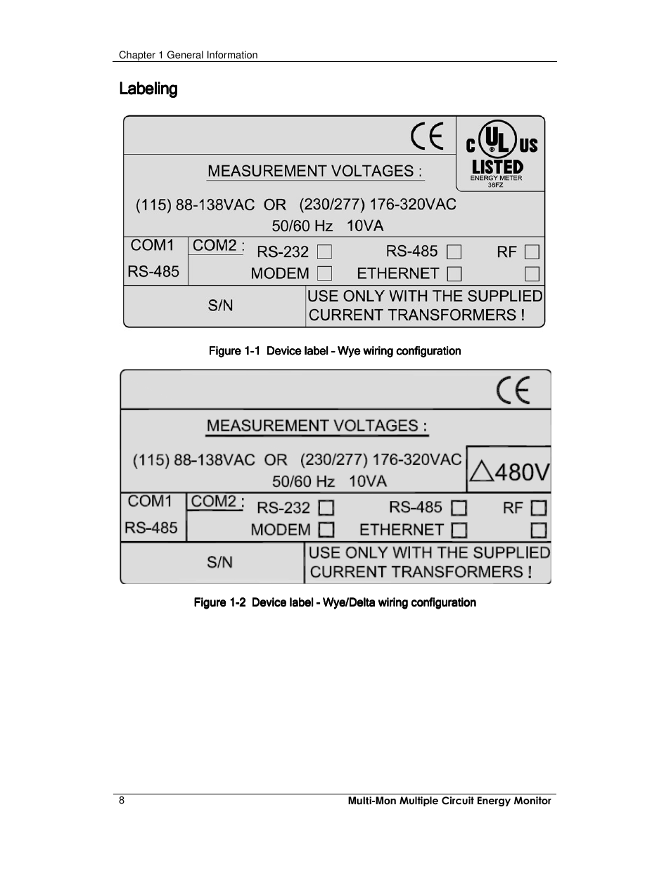 Labeling | E-Mon E-MM-RTU-D-N User Manual | Page 8 / 72