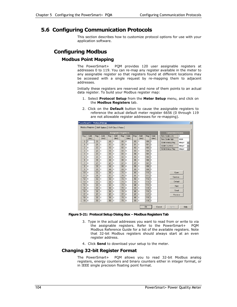 6 configuring communication protocols, Configuring modbus | E-Mon E-PS-E-RTU-N User Manual | Page 104 / 160