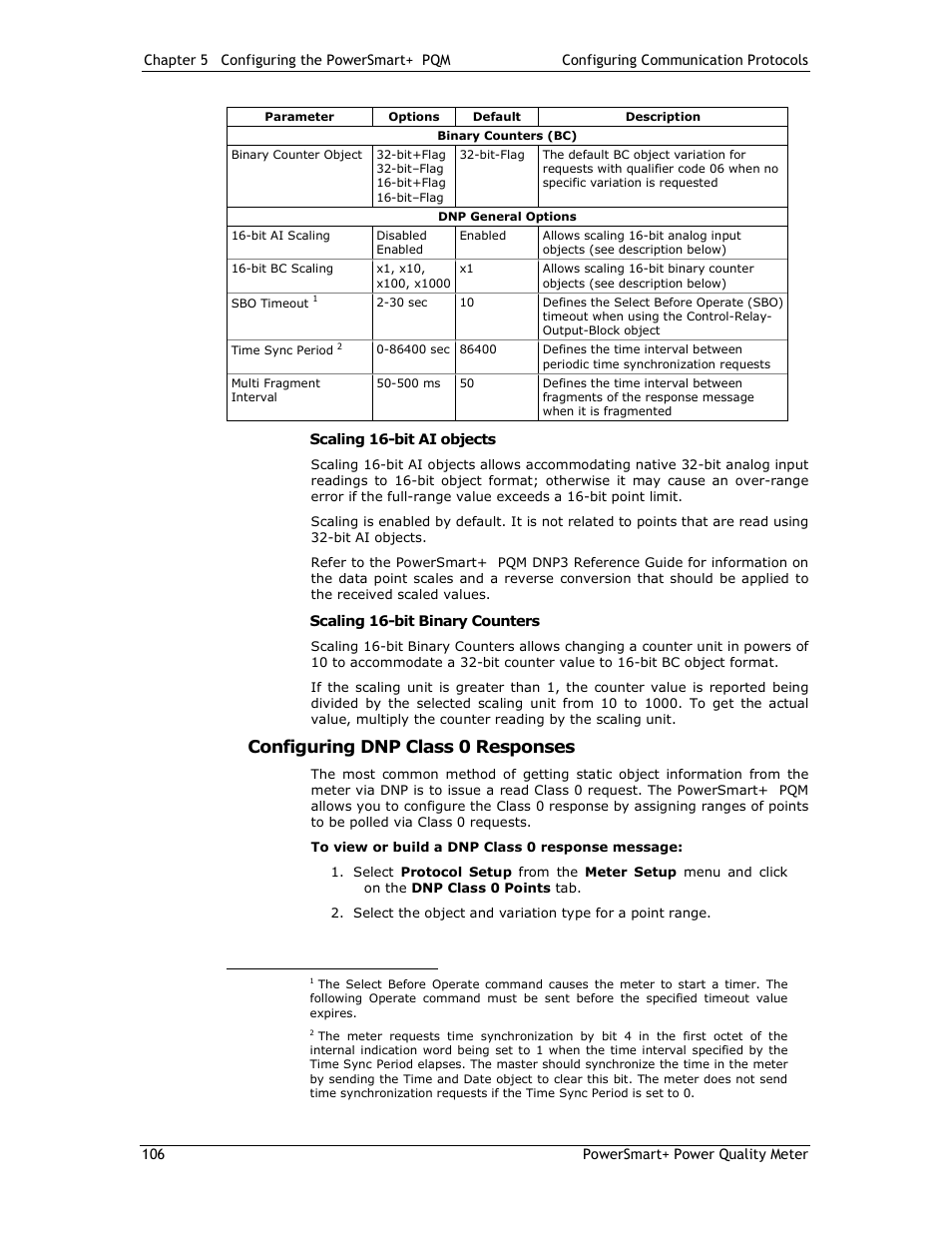 Configuring dnp class 0 responses | E-Mon E-PS-E-RTU-N User Manual | Page 106 / 160