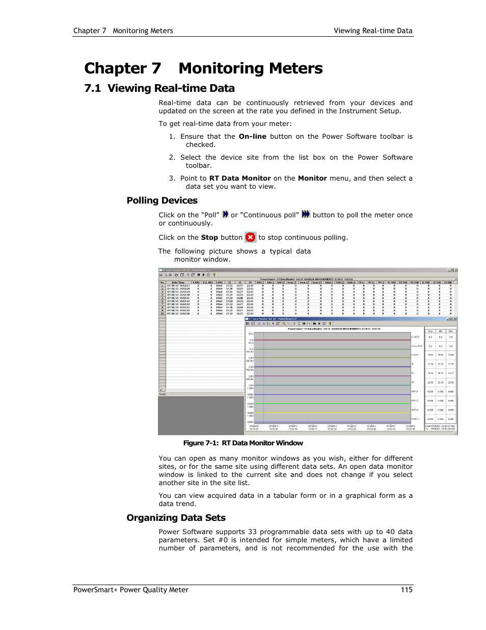 Chapter 7 monitoring meters, 1 viewing real-time data | E-Mon E-PS-E-RTU-N User Manual | Page 115 / 160
