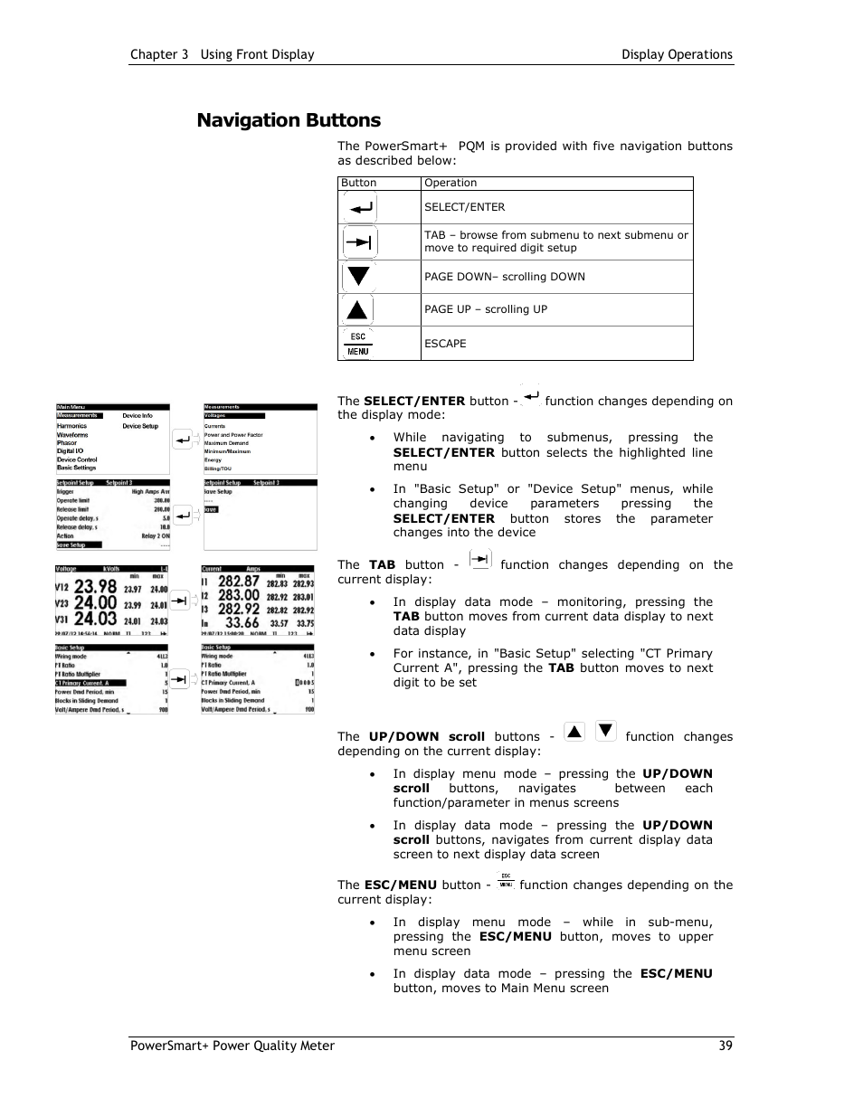 Navigation buttons | E-Mon E-PS-E-RTU-N User Manual | Page 39 / 160