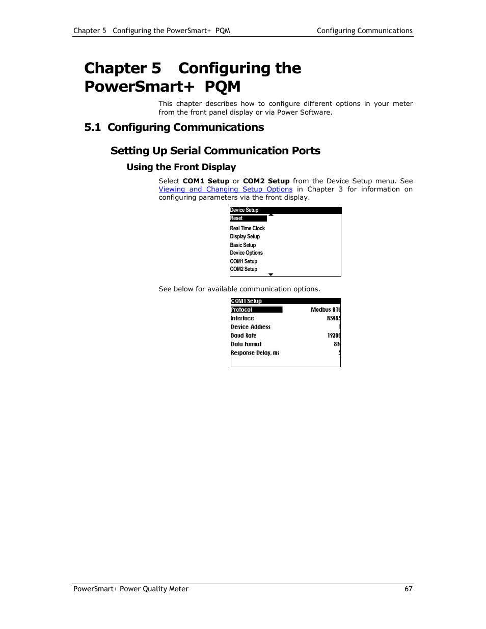 Chapter 5 configuring the powersmart+ pqm | E-Mon E-PS-E-RTU-N User Manual | Page 67 / 160