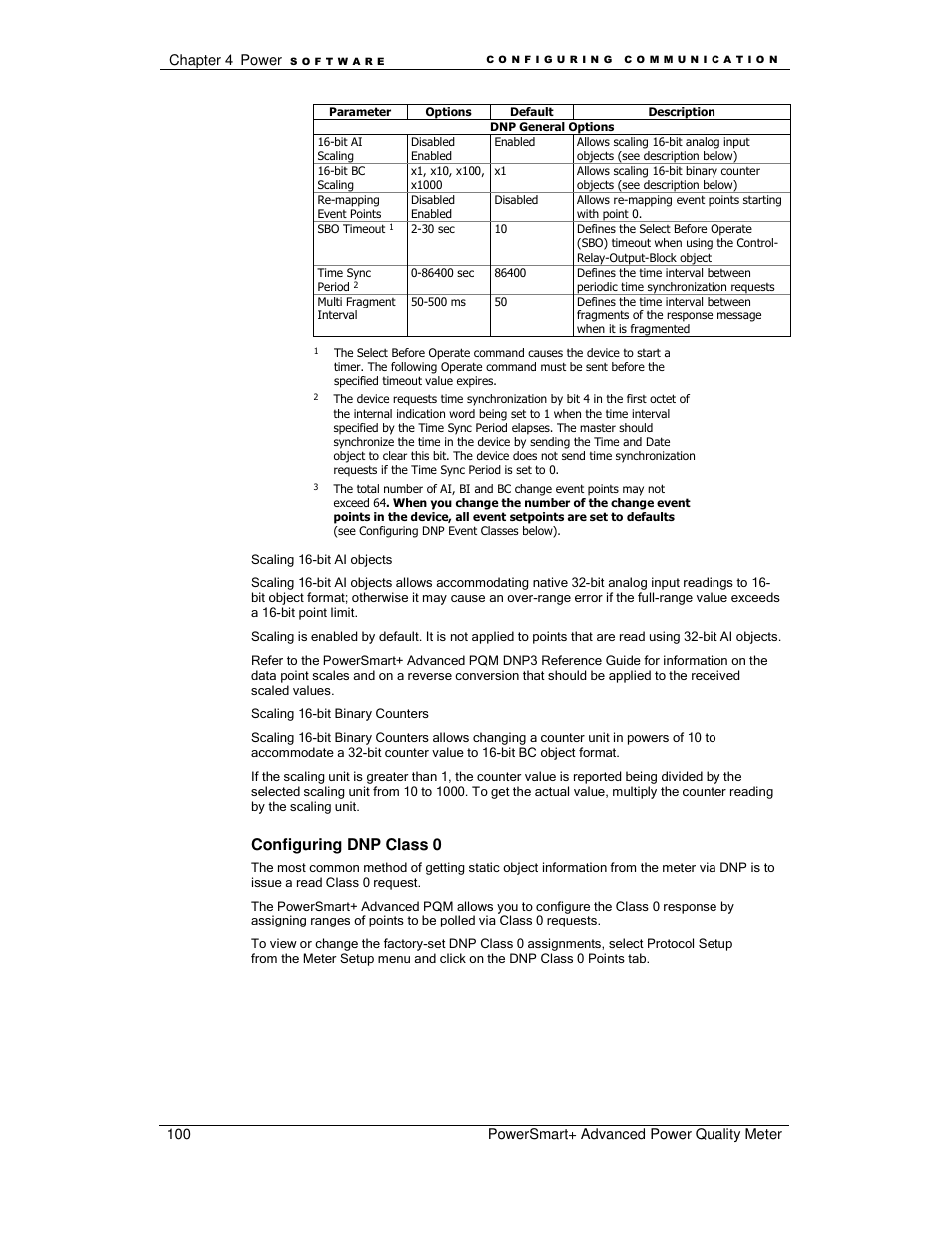 Configuring dnp class 0 | E-Mon E-PS-A-RTU-N User Manual | Page 100 / 151