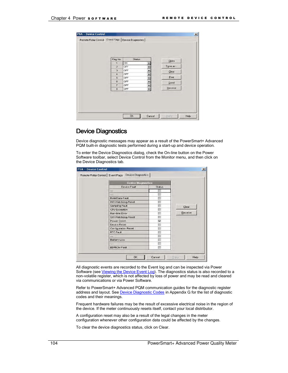 Device diagnosti, Device diagnosti device diagnostics cs cs cs | E-Mon E-PS-A-RTU-N User Manual | Page 104 / 151