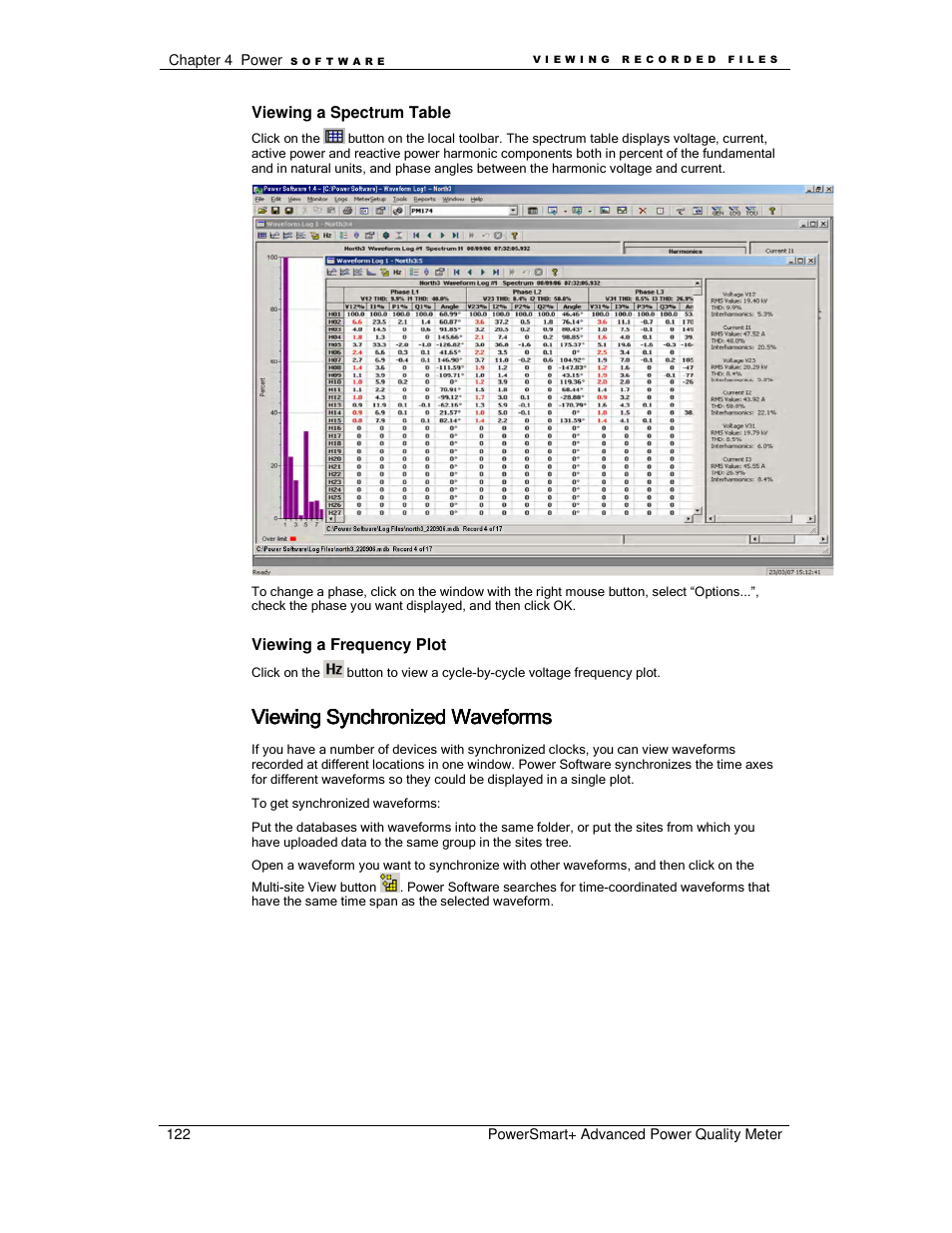 Viewing synchronized waveforms | E-Mon E-PS-A-RTU-N User Manual | Page 122 / 151