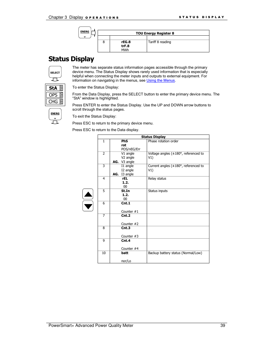 Status display | E-Mon E-PS-A-RTU-N User Manual | Page 39 / 151